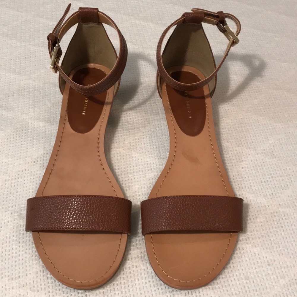 Tommy Hilfiger Heeled Tan Buckle Sandals